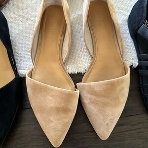 J. Crew Women's Tan Suede Pointed D'Orsay Flats